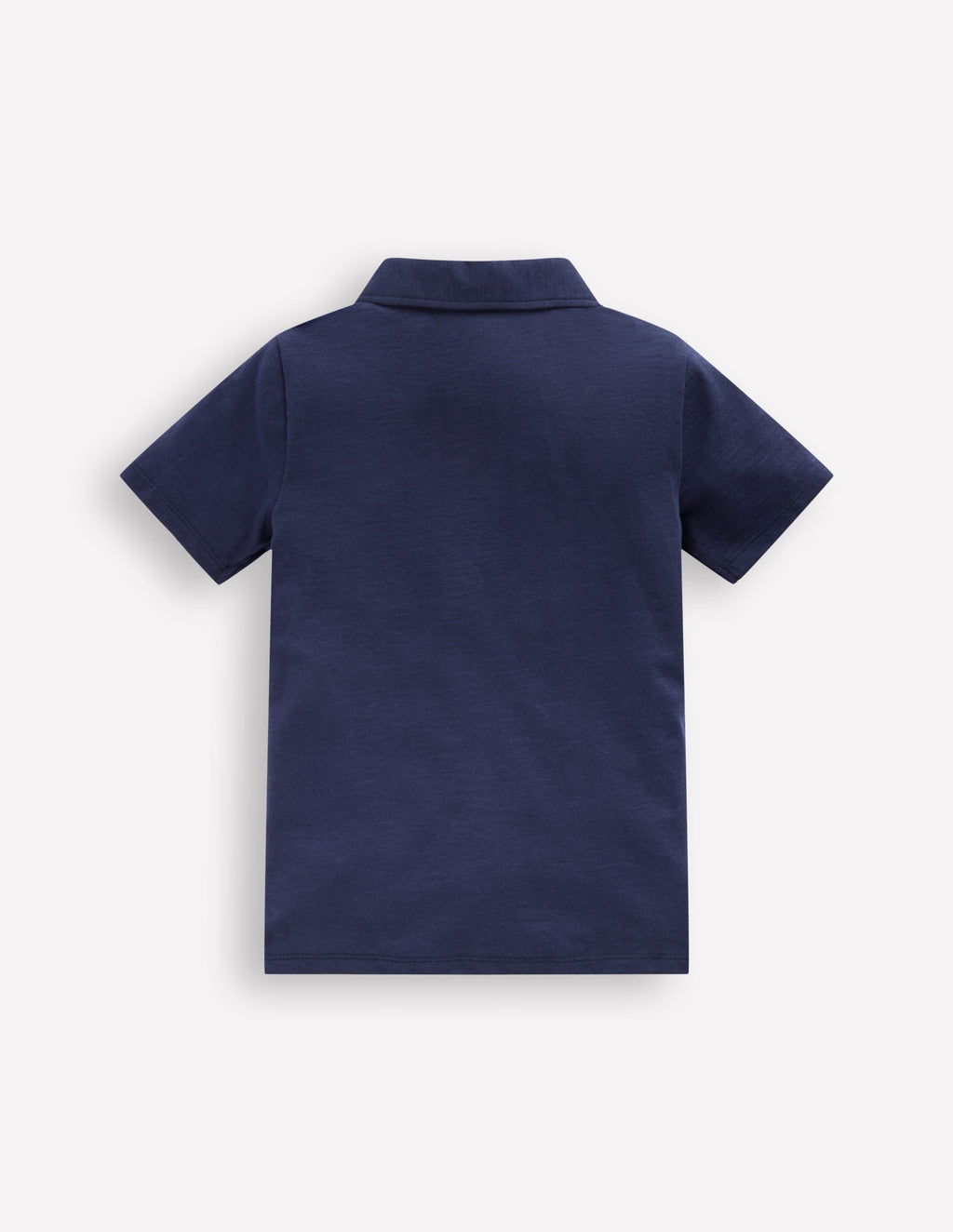 Slub Polo Shirt-Blue Marl