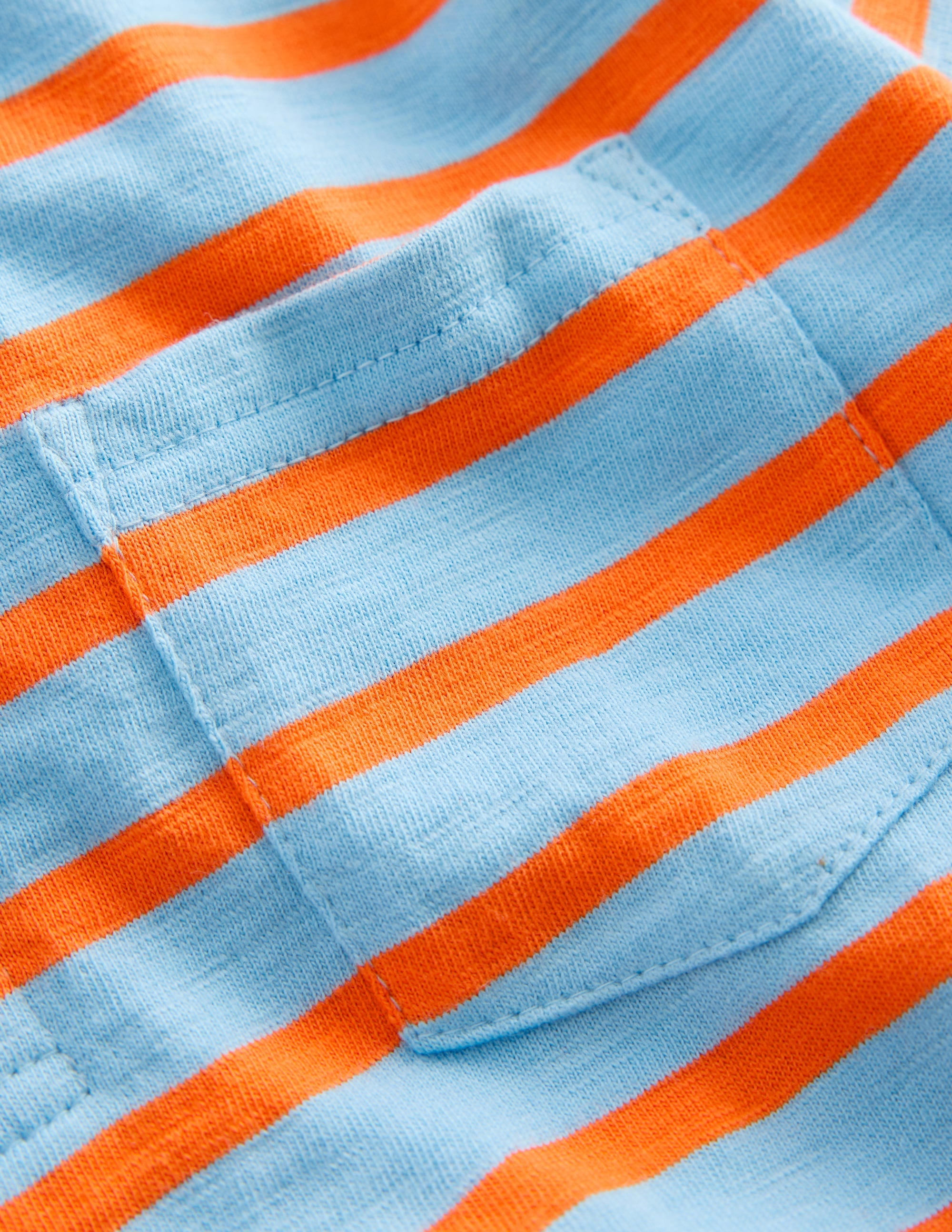 Slub Polo Shirt-Glacier Blue/ Firecracker Red