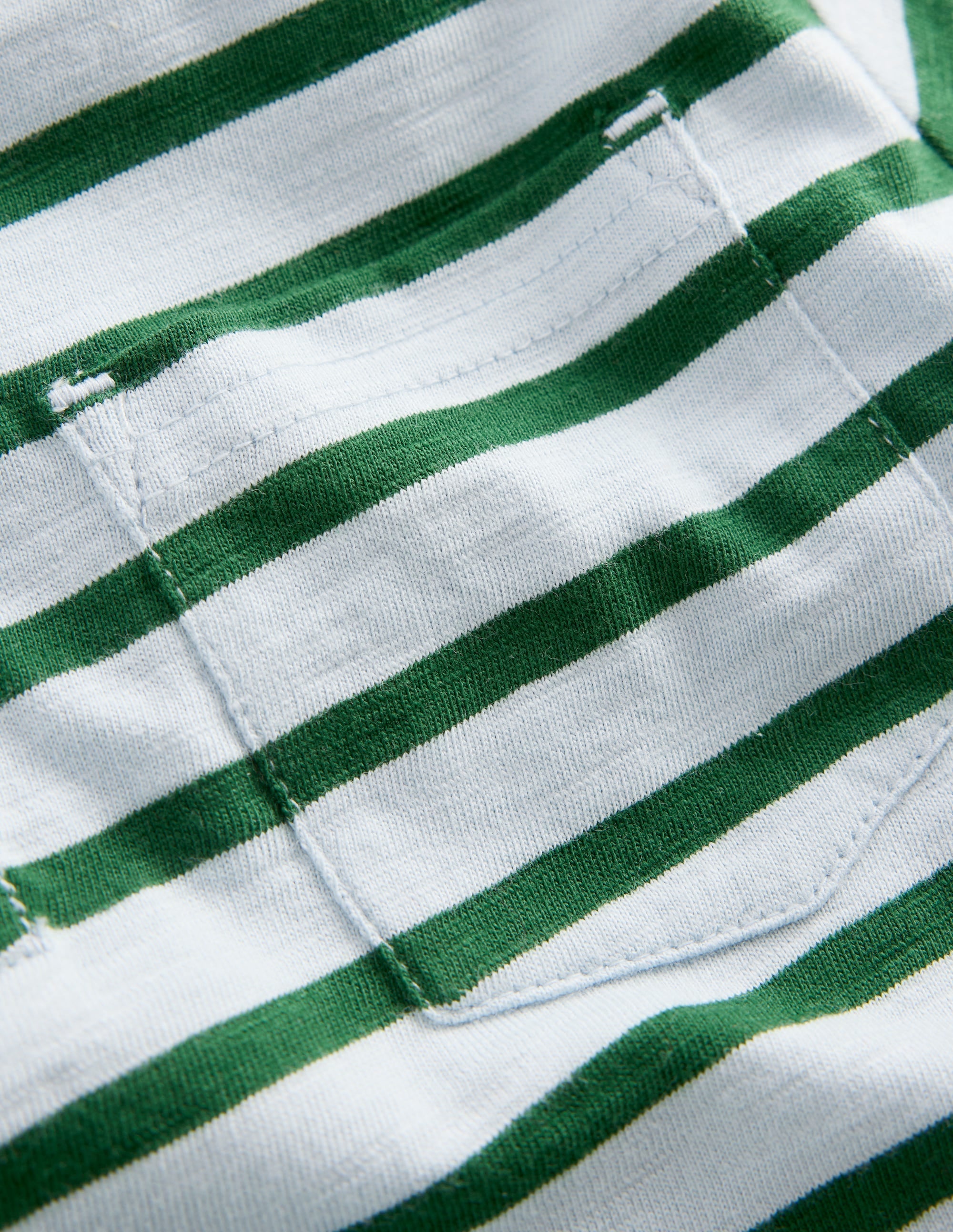 Slub Polo Shirt-Misty Blue/ Pine Green