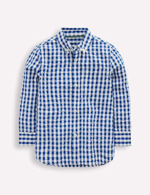 Cotton Shirt-Blue Gingham