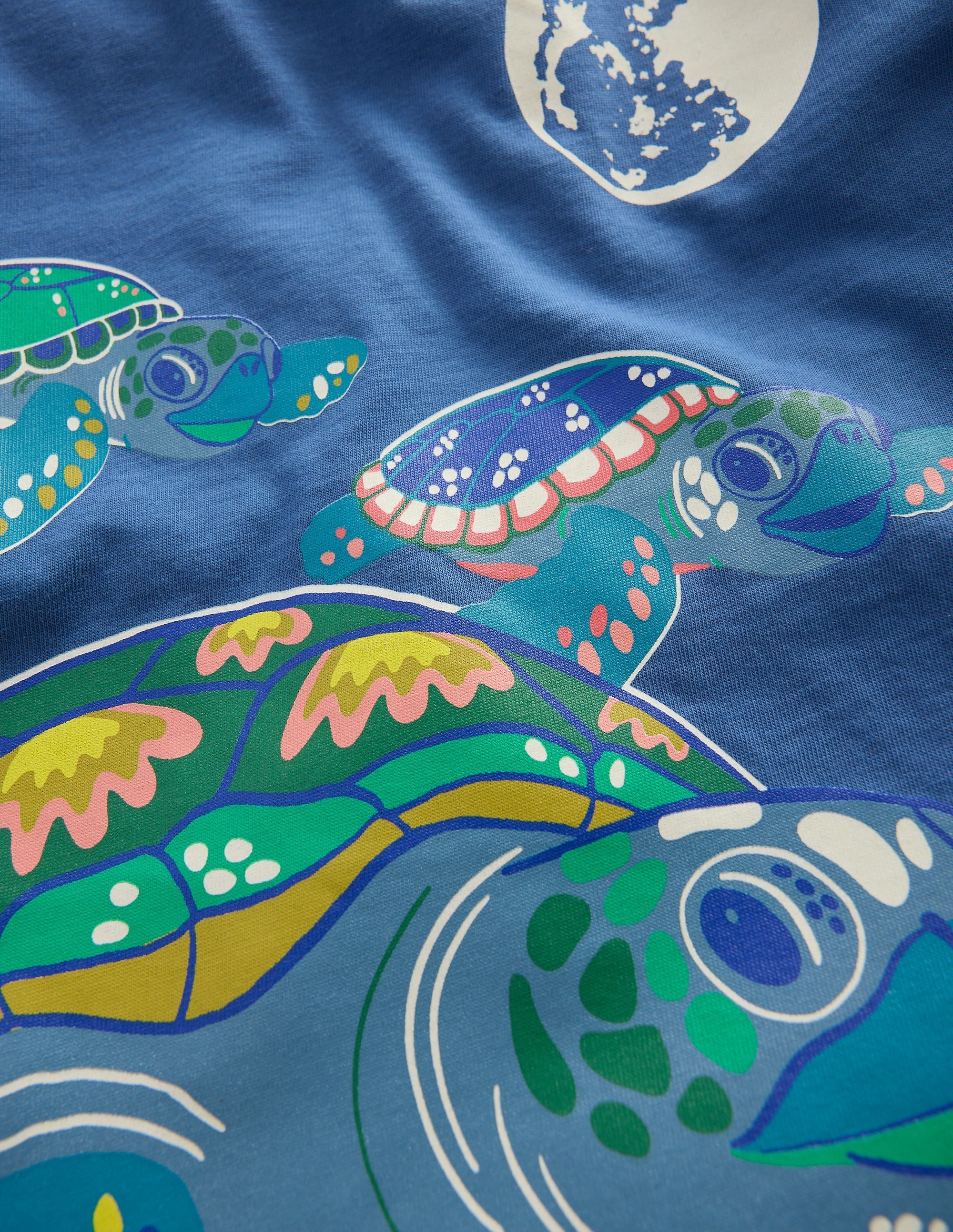 Glow-In-The-Dark T-shirt-True Navy Turtles