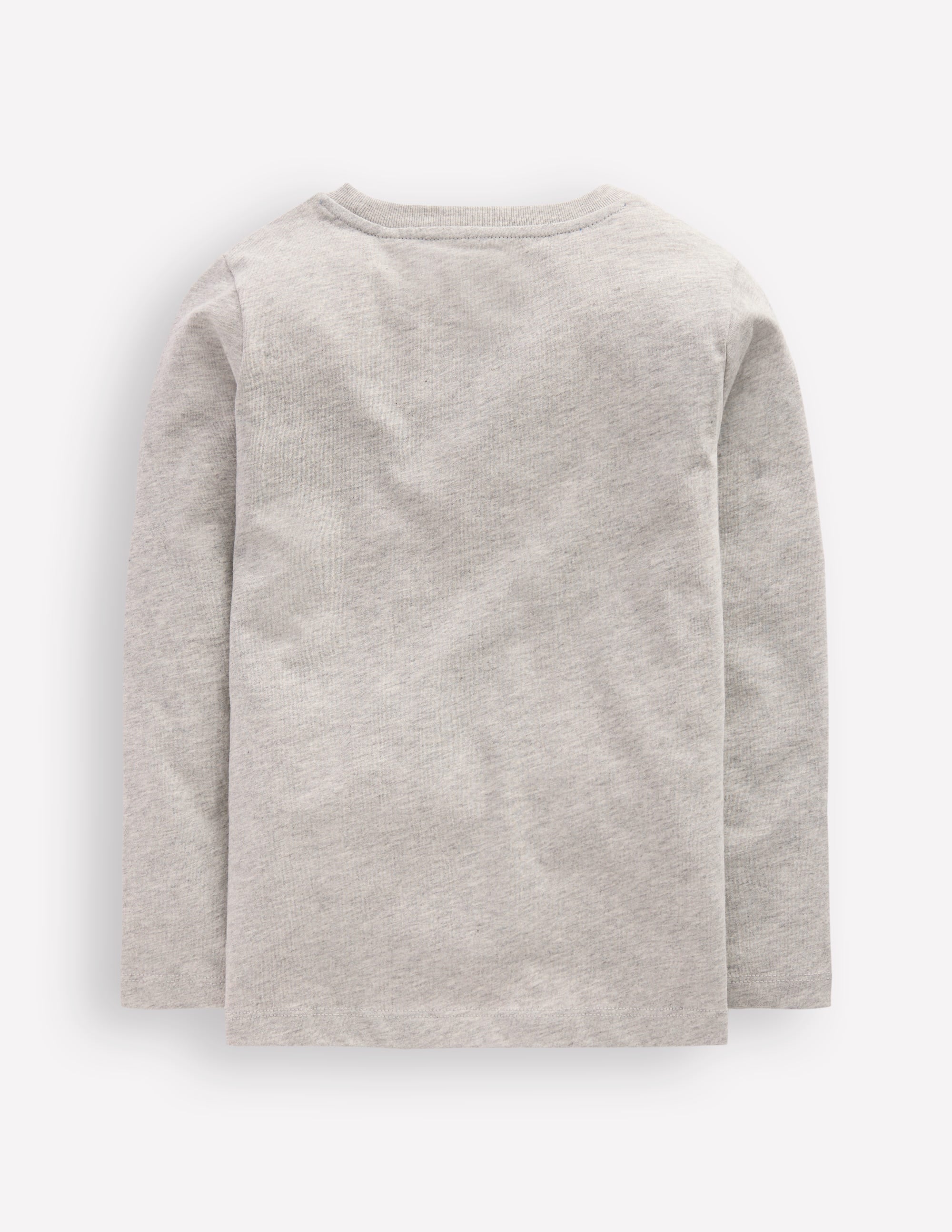 Long Sleeve Printed T-shirt-Grey Marl Tractor