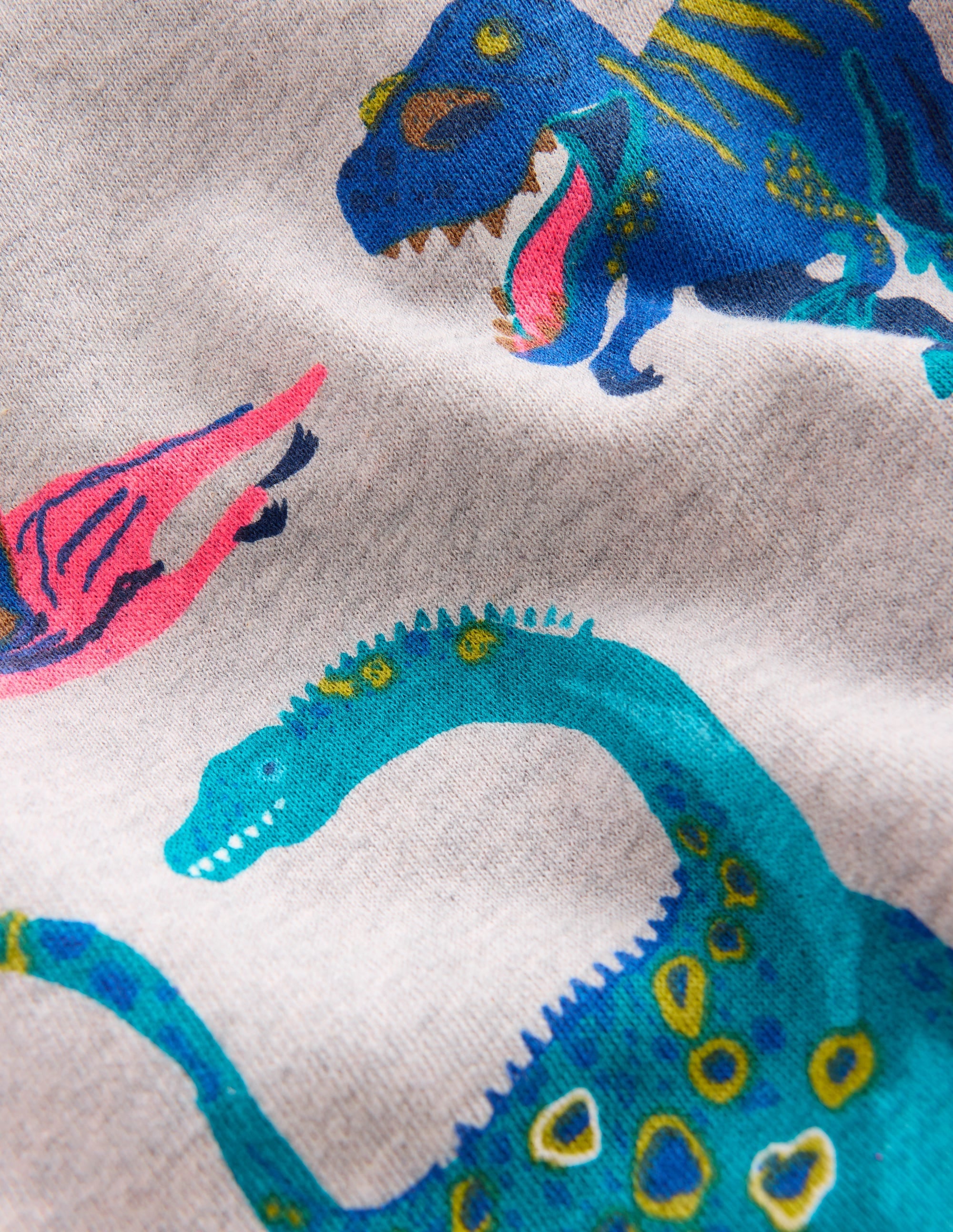 Everyday Printed Sweatshirt-Grey Dinos