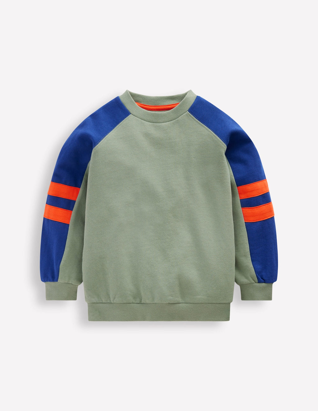 Colourblock Sleeve Sweatshirt-CHINOISE GREEN COLOURBLOCK