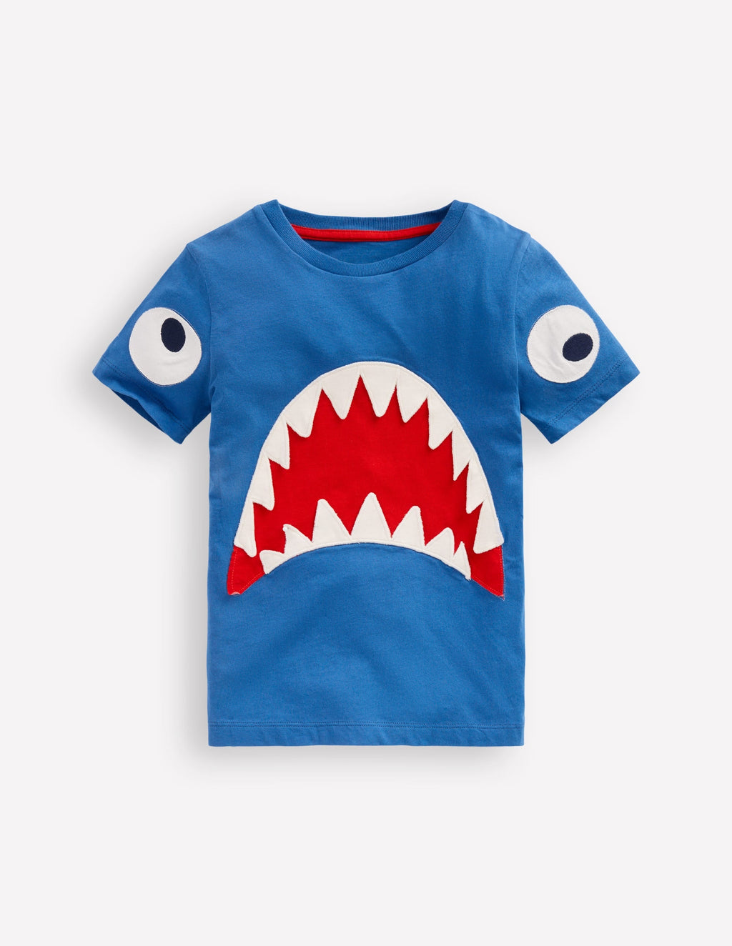 Short Sleeve Fun Appliqué Tee-Bluejay Shark