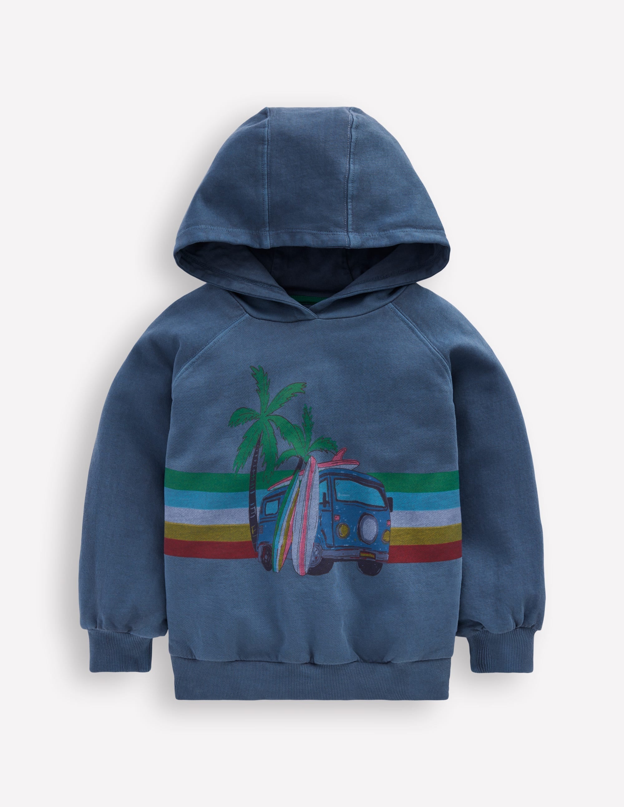 Garment Dye Graphic Hoodie-Holiday Car
