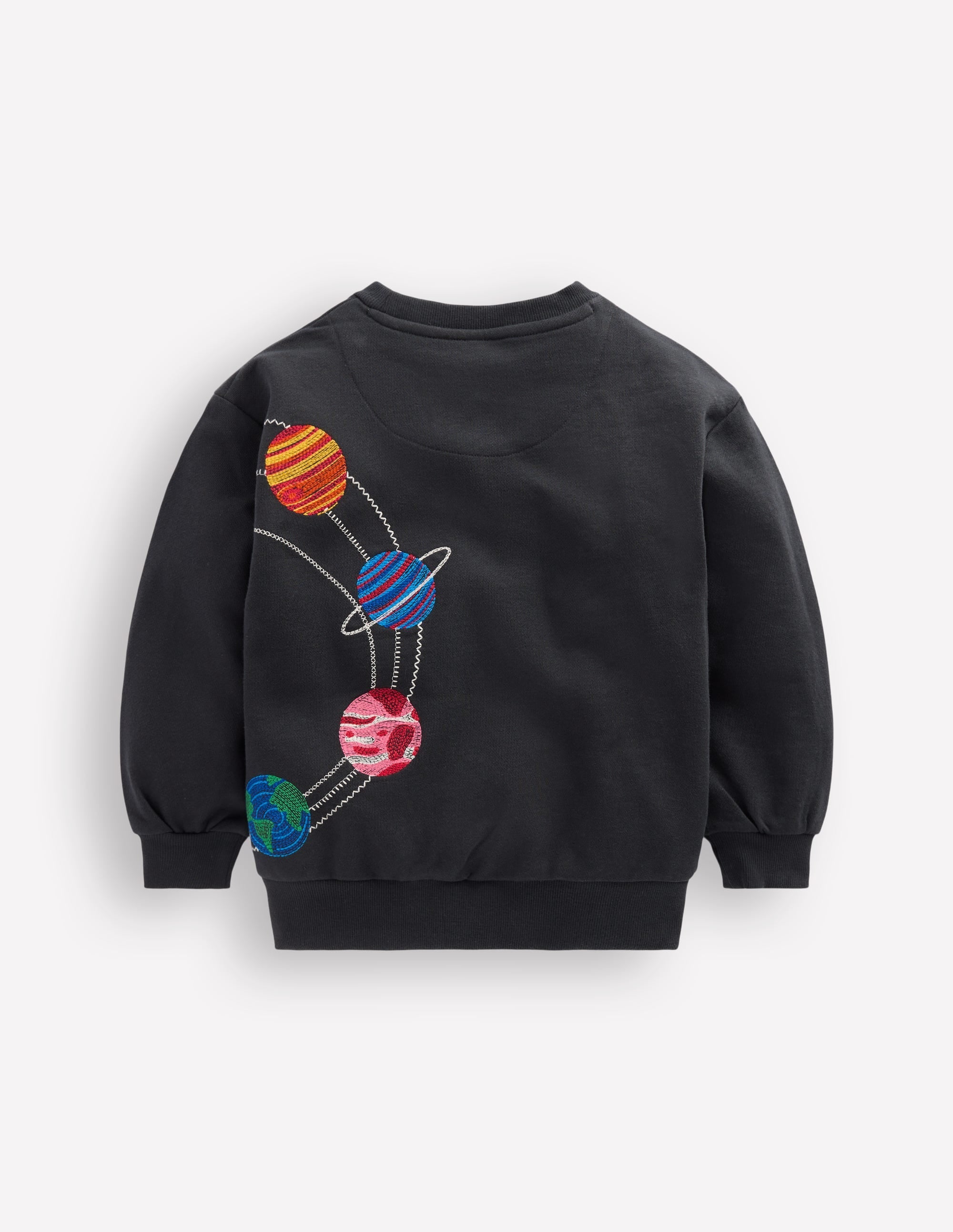 Embroidered Sweatshirt-Shadow Grey Space