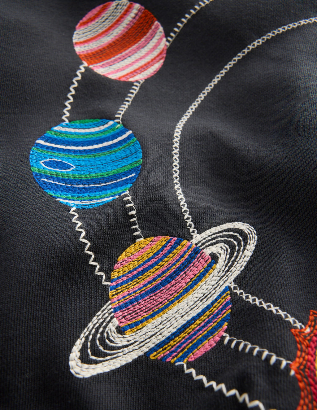 Embroidered Sweatshirt-Shadow Grey Space