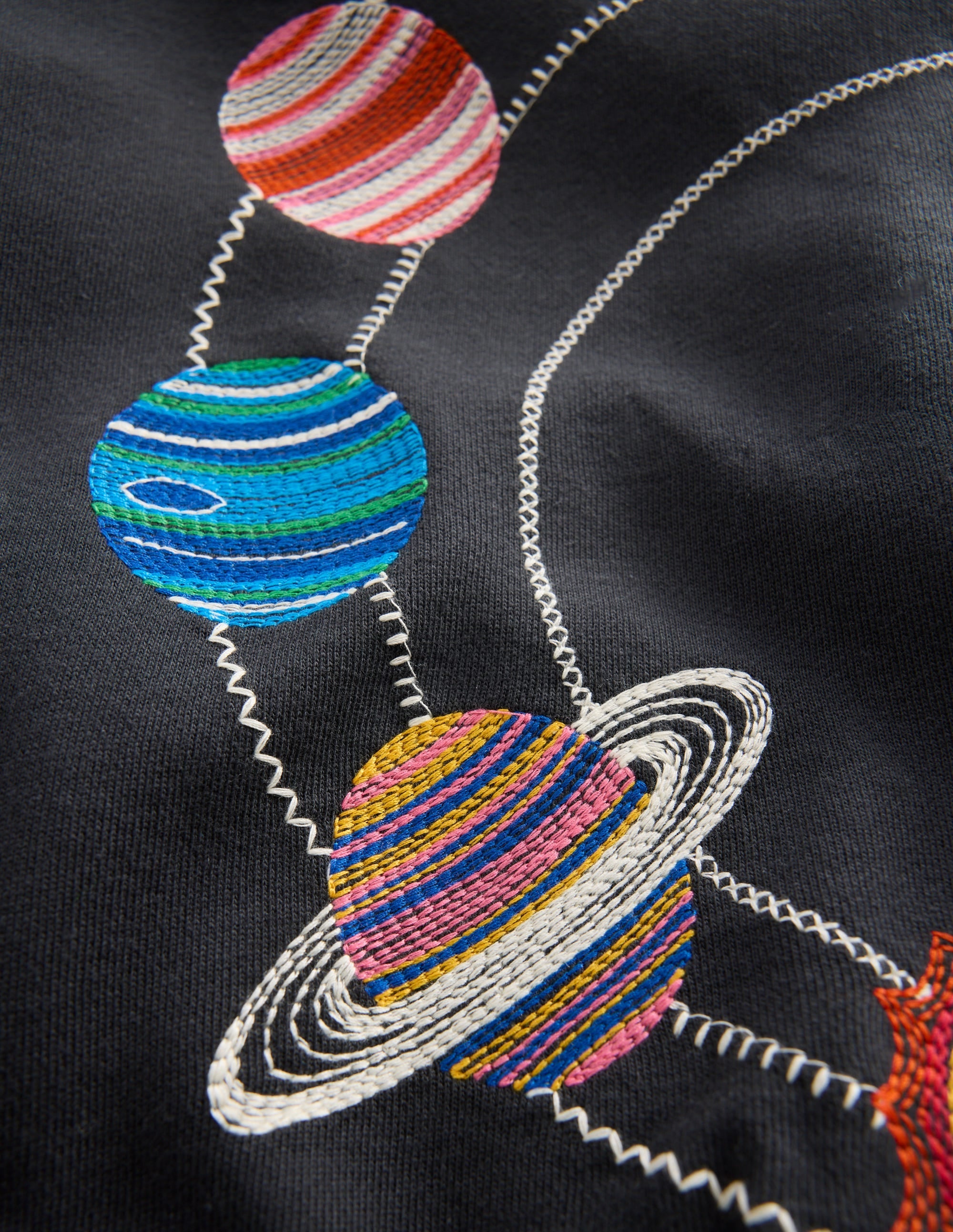 Embroidered Sweatshirt-Shadow Grey Space